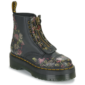 Dr. Martens Gležnjarji Sinclair Decayed Roses Classic Tumbled Nappa Črna