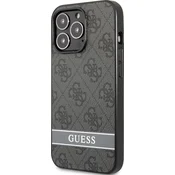 Guess PU 4G Stripe Ovitek za iPhone 13 Pro Max - Črna