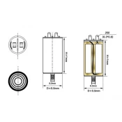 KONDEZATOR 5MF GMC 4PIN 450V/50HZ