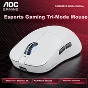 AOC Bežicni miš, 2.4GHz, Bluetooth, USB, Beli
