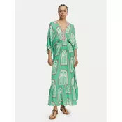 LOLA CASADEMUNT Poletna obleka LS2616049 Svetlo zelena Relaxed Fit