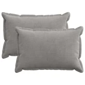 vidaXL Prevleka za blazino 2 kos HOUTEN Svetlo siva 30 x 50 cm