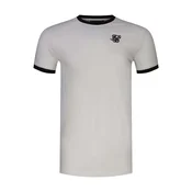 SikSilk Majica Stripe Ringer ecru/črna