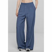 Womens viscose trousers with wide legs - blue