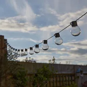 SMART GARDEN LED-sončna svetlobna veriga GloBulb, 40 luči, IP44 - jasno - Plastika
