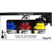 Daler Rowney FW Cardboard Box Starter Set Set akrilnih črnil 3 x 29,5 ml