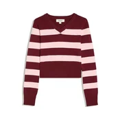 Bershka Pulover roza/temno rdeča