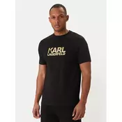 Karl Lagerfeld Majica  zlata / črna