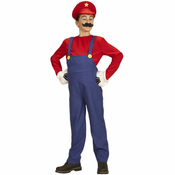 Widmann Kostum vodovodar - Super Mario otroški, 158