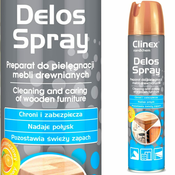 NEW CLINEX Delos Spray 300ml čistilo za pohištvo odstranjuje umazanijo prah sledi rok sveti