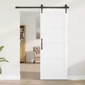 vidaXL Notranja vrata Bela 78 x 202 cm Vezani les