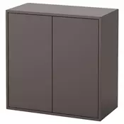 EKET Ormaric s 2 vrata i 1 policom, tamnosiva, 70x35x70 cm