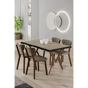 Hanah Home Trpezarijski set, 5 komada, Bež