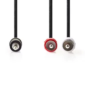 NEDIS Stereo Audio Kabel | 3.5 mm m – 2x RCA m | 5.0 m | Crni
