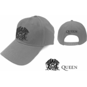Queen Unisex Baseball Cap Black Classic Crest Grey