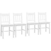 Homestar Set od 4 stolice za blagovanje 41x465x855 cm bijele boje