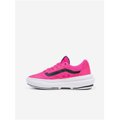 Neon Pink Womens Sneakers with Leather Details VANS - Women