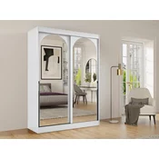 Garderobna omara Toledo 131 (Bela) Bela, Črna, 216x150x65cm, Vrata omareVrata omare: Drsna