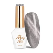 Magnetni hibridni lak za nohte z učinkom mačjega očesa Cat Eye Womanity Rainy Day Molly Nails HEMADiHEMA Free 8 g št. 447
