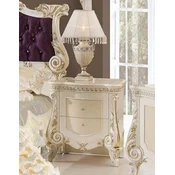 Casa Padrino luxury baroque bedside table beige/white/gold - Magnificent baroque bedside table with 2 drawers - Luxury bedroom furniture in baroque style - Baroque furniture - Baroque furnishings