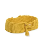 MY SWEET BABY Nosilec za punčke Moses Basket BOHO iz bombaža - rumen