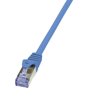 LogiLink RJ45 mrežni kabel CAT 6A S/FTP [1x RJ45 utikač - 1x RJ45 utikač] 0.25 m plavi nezapaljivi,