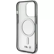 Bmw Ohišje BMW Silver Ring MagSafe za iPhone 15 Pro - prozorno