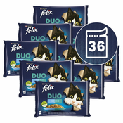 Vrečke FELIX DUO – okusen izbor hran z ribami 36x85 g