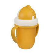 CANPOL Šolja za bebe sa silikonskom Flip-top slamcicom 210 ml žuta