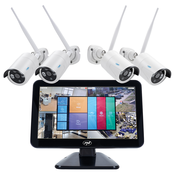 Komplet za video nadzor PNI House WiFi650 - 4 kamere Full HD Wi-Fi P2P in 12-palčni LCD monitor
