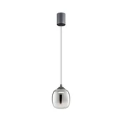 Redo 01-3486 - LED luster na sajli KHADI LED/6W/230V CRI90, precnik 12 cm, crna/dimljena