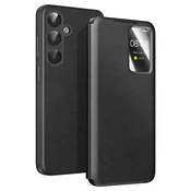 AVIZAR Ovitek za Galaxy A17 z oknom Smart View in držalom za kartice, Črna, (5000189695)