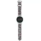 HELLO KITTY Hello Kitty Silikonske glave in črte - Univerzalni trak za pametno uro 22 mm (črn)