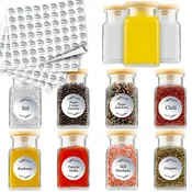 shumee 20 kosov kozarcev za začimbe, zelišča, sol, darilni čaj 150 ml + 252 etiket