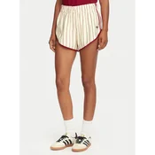 adidas Športne kratke hlače Pinstripe Firebird KR9553 Kremna Loose Fit