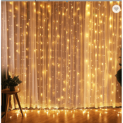 Volino LED svetlobna zavesa z daljinskim upravljalnikom VP-EL 300LED (3x3m), toplo bela