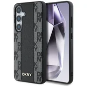 DKNY Usnjen ovitek DKNY MagSafe za Samsung Galaxy S25, črne barve