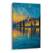 Slika mirna noč ob vodi - 100x150