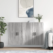 Stenska omarica 2 kosa siva sonoma 69,5x34x90 cm
