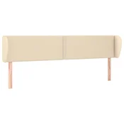 vidaXL vidaXL Vzglavje z ušesi krem 183x23x78/88 cm blago, (20954363)