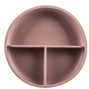 Zopa Silicone Divided Plate tanjur s pregradama s vakuumskim držacem Old Pink 1 kom