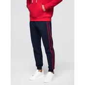 Ombre Mens sweatpants with contrast stitching - black