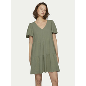 Vila Poletna obleka Libre 14095564 Khaki Regular Fit