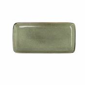 NEW Servirni krožnik Bidasoa Ikonic Zelena Keramika (28 x 14 cm) (Pack 4x)
