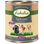 Varčno pakiranje Lukullus Senior brez žit 24 x 800 g - Teletina & puran