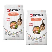Ontario Cat Sterilised - losos 2 x 6,5 kg