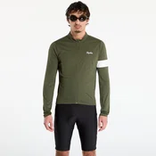 Dres Rapha Mens Core Thermal Long Sleeve Jersey Dark Green/ White XL