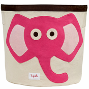 3sprouts® košara za shranjevanje igrač roza slonček