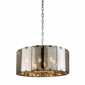 Endon 61294 - Luster na lancu CLOONEY 8xE14/40W/230V crna/dimljena