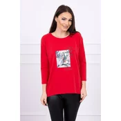 Blouse with Star Style print red